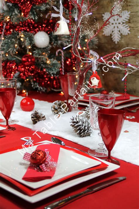 Déco Table De Noël Rouge Et Blanc à Faire Soi même Déco table Noël à réaliser soi-même - Locadeco